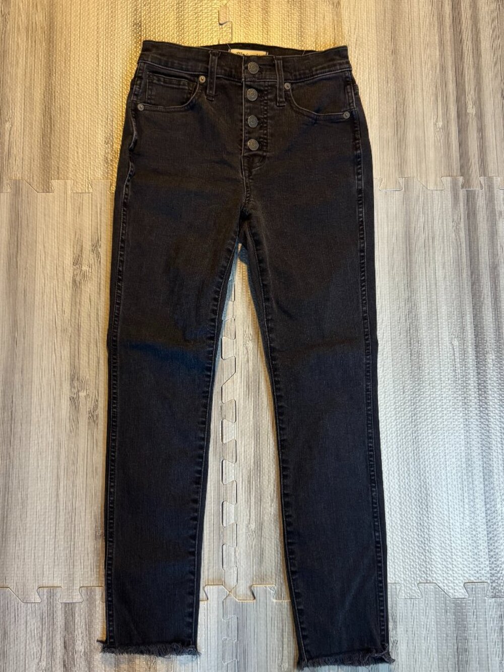 Madewell Women's Petite 10" High-Rise‎ Skinny Jeans: Button-Through Edition